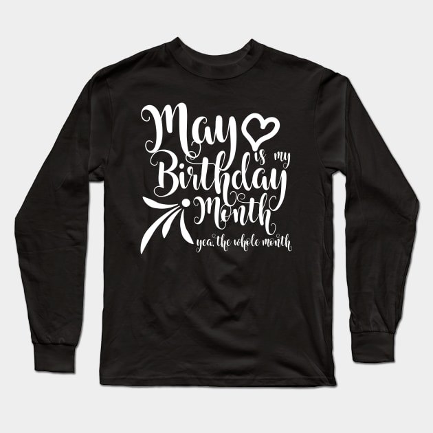 May Birthday Long Sleeve T-Shirt by Kuys Ed